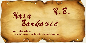 Maša Borković vizit kartica